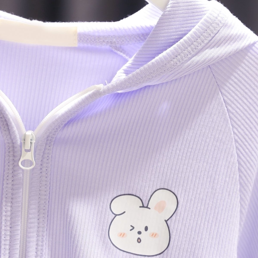 Áo Khoác Chống Nắng Vải Lụa Lạnh Mềm Thoáng Khí Thời Trang Xuân Hè Cho Bé Gái 1-5 Tuổi