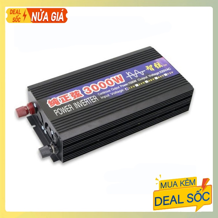 Bộ Đổi Nguồn 12V Lên 220V 3000W Sin Chuẩn