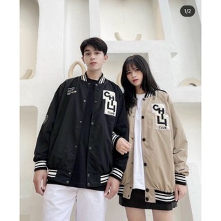   Video Ảnh Thật   Áo khoác bomeber dù CH4 số 5 thêu sắc nét lát das dày - form rộng Unisex Nam Nữ Couple Đều Mặc Đẹp 