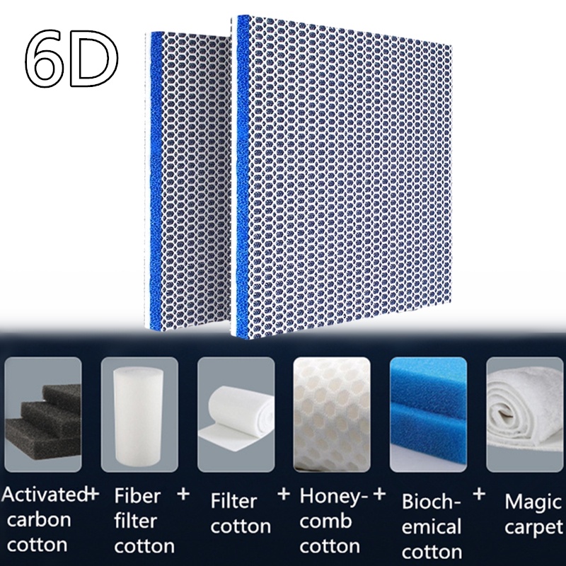 Miếng bọt biển lọc nước bể cá 6D tái sử dụng được