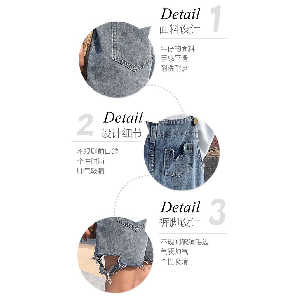 Yếm Bò Dáng Short Đùi Rách Cá Tính Cho Bạn Nữ Mùa Hè | BigBuy360 - bigbuy360.vn