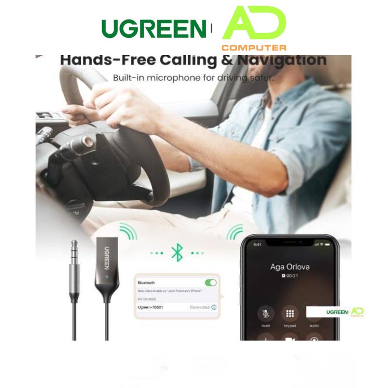 Bộ thu Bluetooth 5.0 tích hợp mic đàm thoại UGREEN CM309 70601