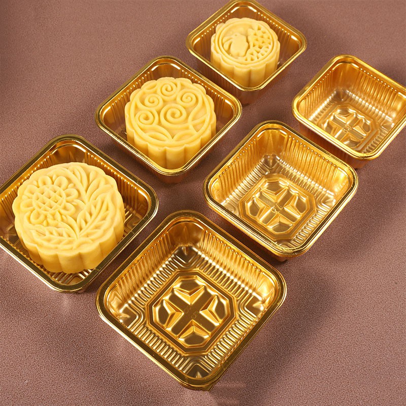 Khay nhựa trong suốt đựng bánh trung thu cỡ 50g/ 80g/ 100g tiện dụng