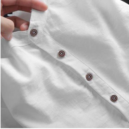 Bộ đũi nam cổ tàu ngắn tay l bộ quần áo nam cộc tay nam chất đũi đẹp | BigBuy360 - bigbuy360.vn