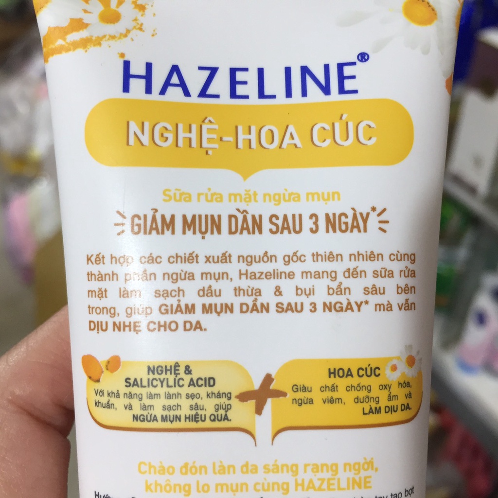 Sữa rửa mặt hazeline 100g (mẫu mới) chọn loại