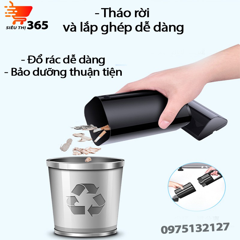 Máy hút bụi cầm tay không dây AIKESI model AKS-8001C công suất 12W, máy hút bụi mini lực hút 3500Pa siêu mạnh loại 2121