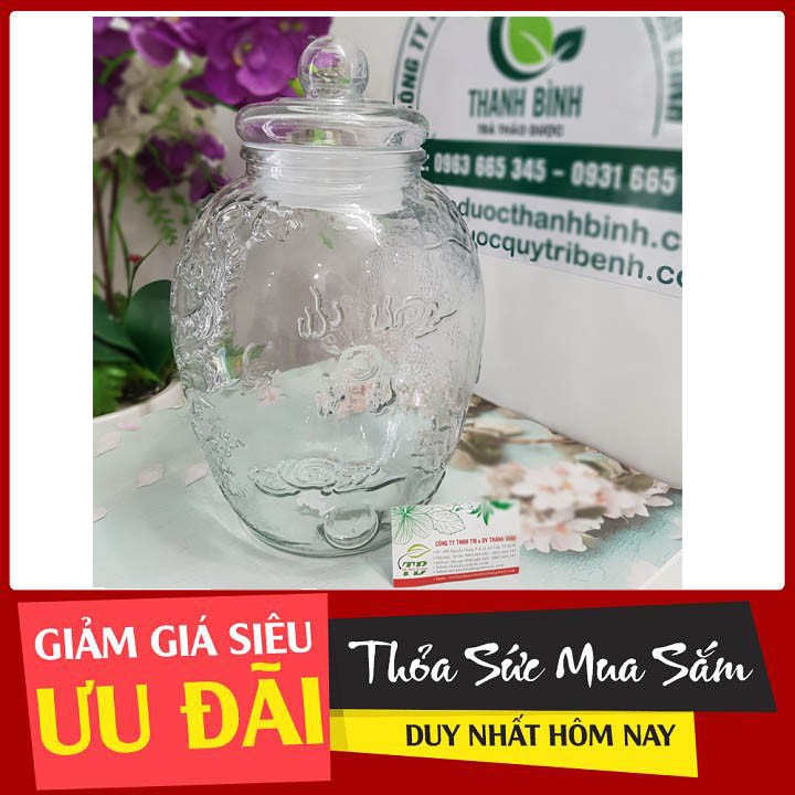 Combo 2 Bình Chum Họa Tiết Long Phụng 19 lit - Hũ Ngâm Sâm 19 lit