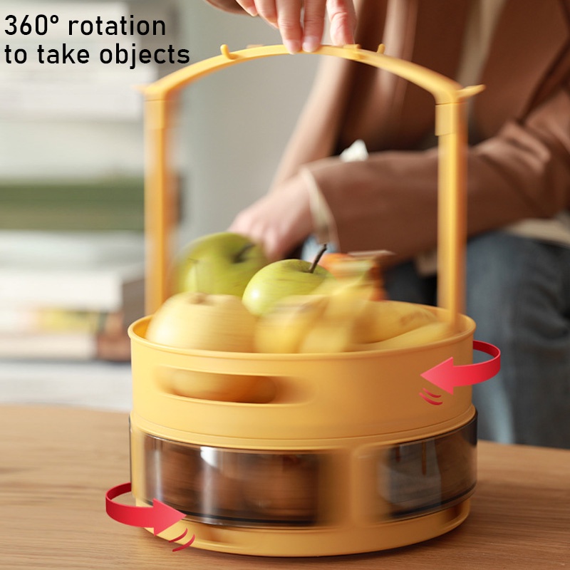 ONLY HOUSE Khay Đựng Trái Cây / Đồ Dùng Nhà Bếp Có Thanh Xoay 360 Độ Tiện Dụng