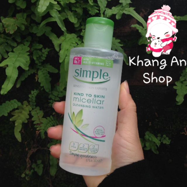 Nước tẩy trang Simple Kind to Skin Micellar Cleansing Water