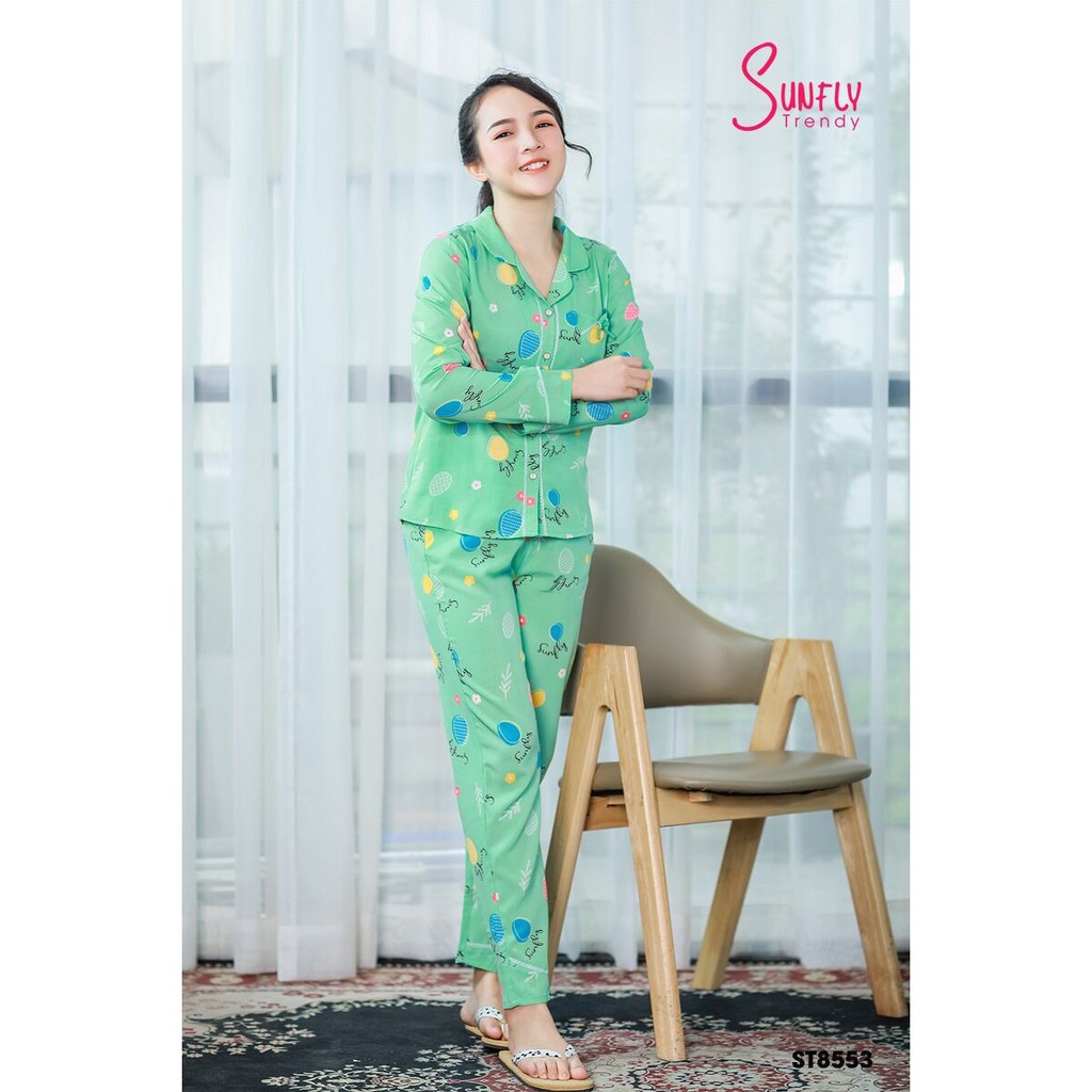 ST8553 bộ lụa dài tay, quần dài