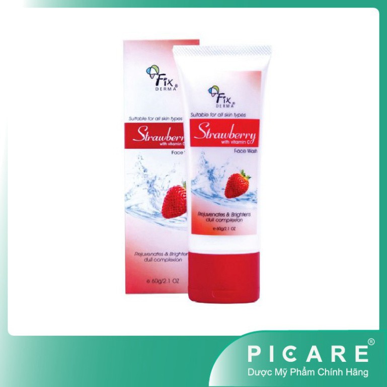 Fixderma Sữa Rửa Mặt Chiết Xuất Dâu Tây Strawberry Face Wash 60g