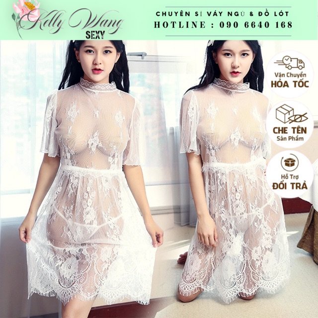 Sx 598 đầm ngủ ren sexy - váy ngủ gợi cảm KEllyWang