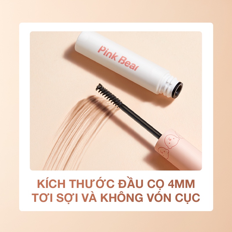 Mascara Lót Pink Bear Búp Bê Giúp Chuốt Lông Mi Dài Cong Không Lem Chống Vón Cục Lâu Trôi 2.5g | BigBuy360 - bigbuy360.vn