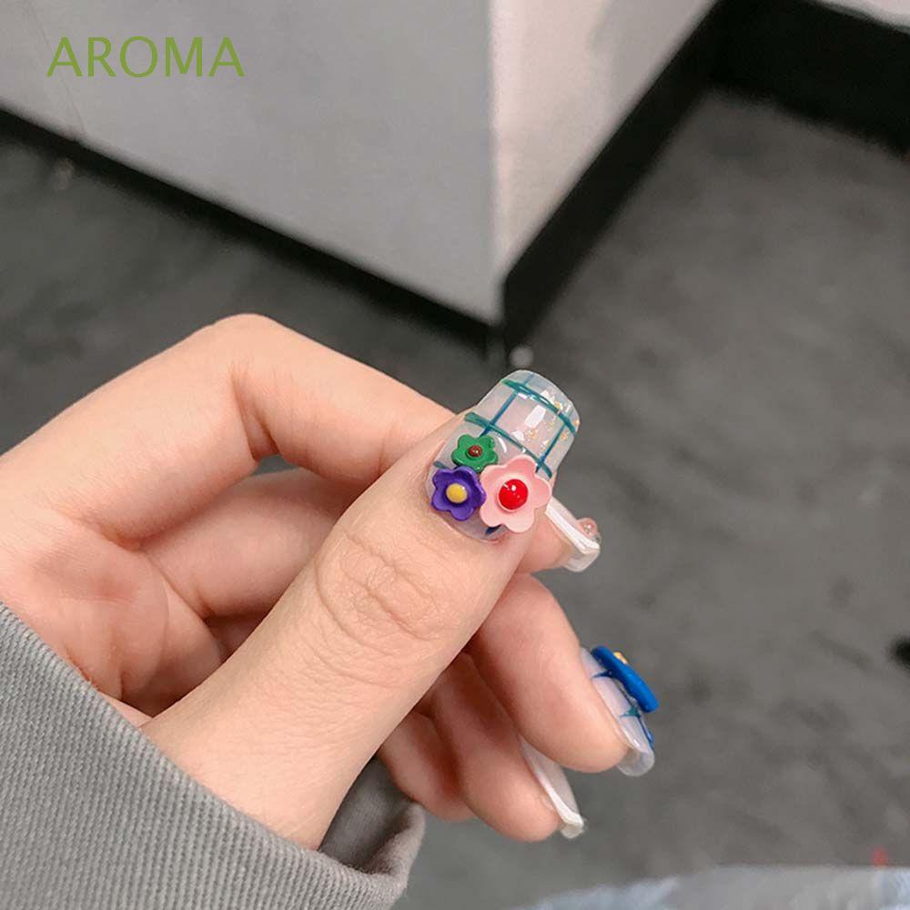 [Hàng mới về] Phụ kiện hình bông hoa 3D đa sắc màu ​trang trí móng nghệ thuật