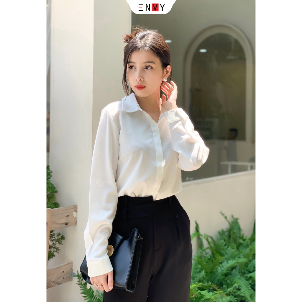 [Mã BMBAU50 giảm 7% đơn 99K] Áo sơ mi nữ truyền thống ENVY - S0095
