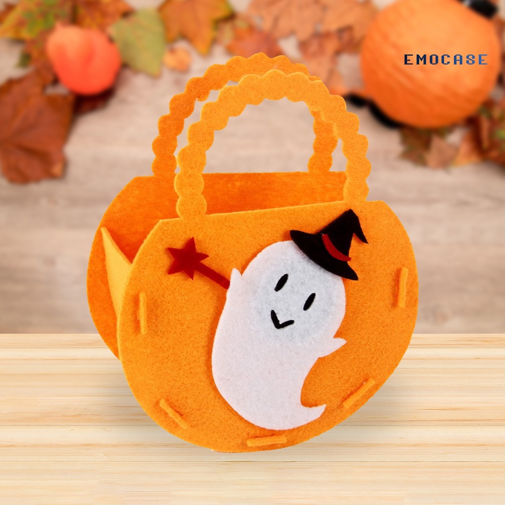 Túi Đựng Kẹo Bằng Vải Không Dệt Họa Tiết Bí Ngô Sáng Tạo