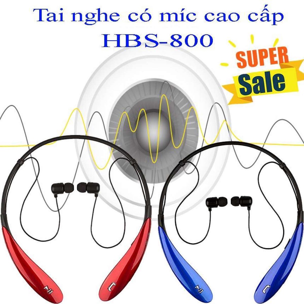 Tai Nghe Bluetooth Hbs730 (2 Tai) ( Hbs 800)Tai Nghe Với Thiết Kế Dạng Dẹp Sau Cổ Tạo Sự Tiện Lợn, Nhỏ Gọn.