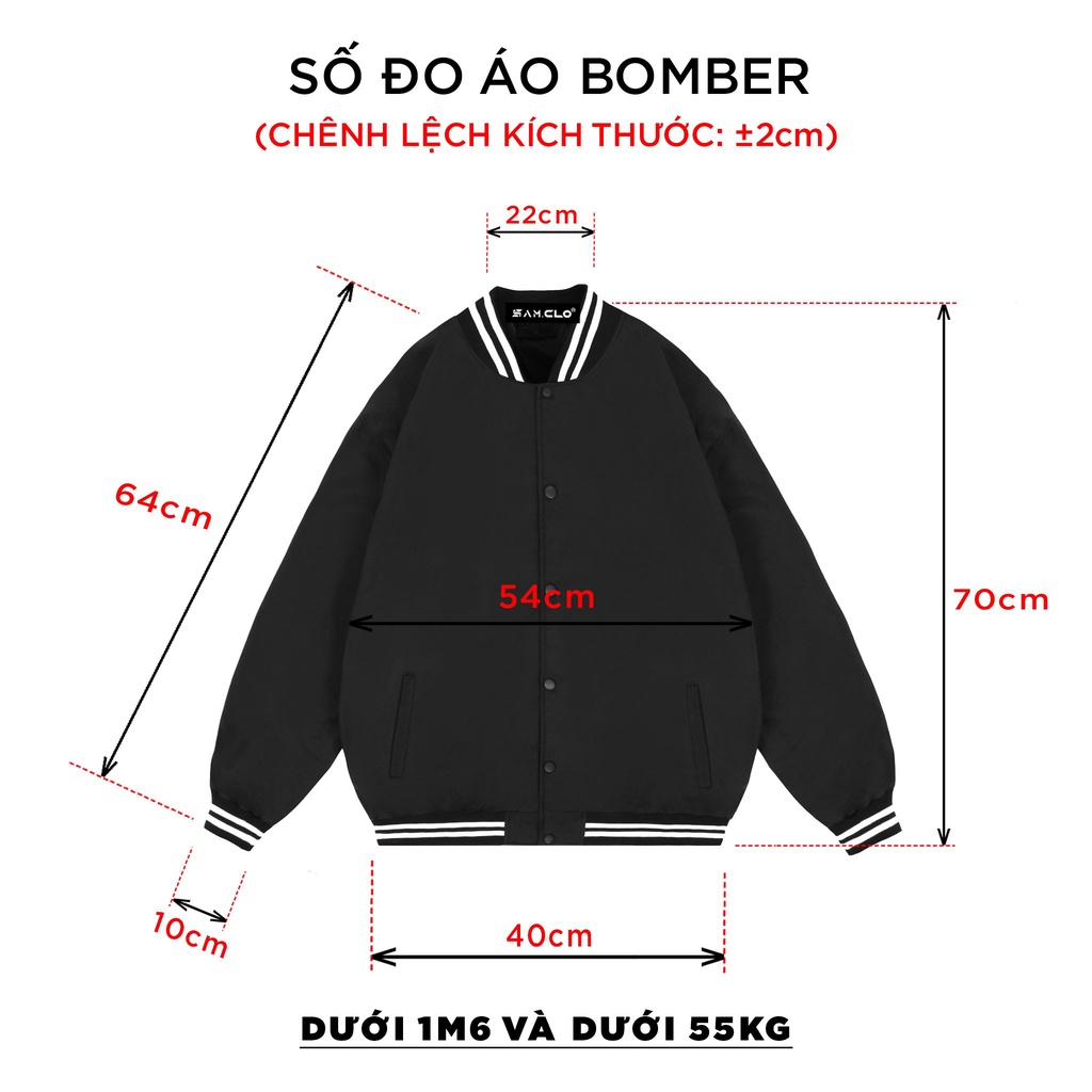Áo khoác dù bomber 2 lớp nam nữ SAM CLO phong cách bóng chày form rộng unisex mặc cặp - couple in chữ INFEAT SỐ 5