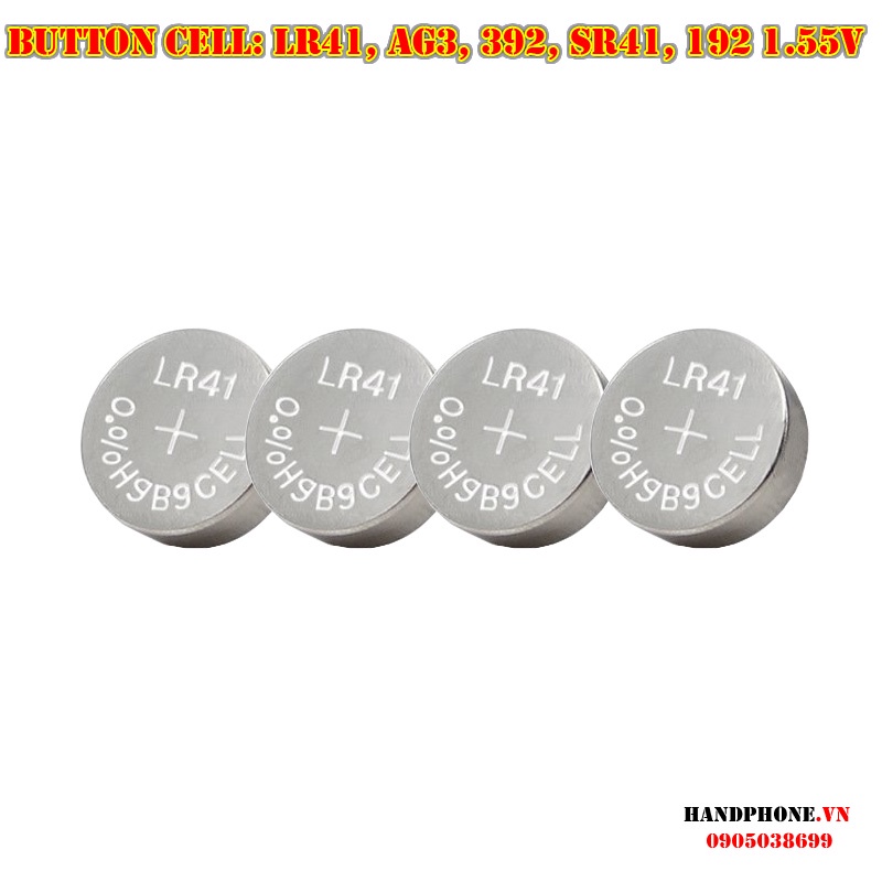Giá Sỉ 1 Hộp 20 Vỉ Pin Cúc Áo 1.55V AG3/ LR41/ SR41/ 392 / 192 / L736F Button Cell cho đồng hồ điện tử, phao đèn câu cá
