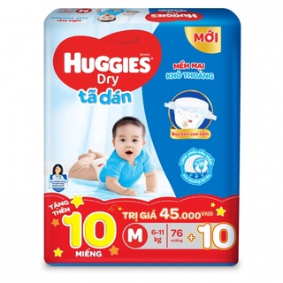 Bỉm huggies dán s88, m76, l68, xl62, xxl56