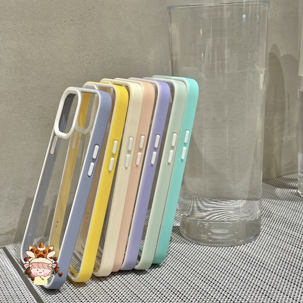 Ốp lưng iphone cạnh vuông Viền Màu Basic 6s/6plus/6splus/7plus/8plus/x/xs/xs max/11/11promax/12pro/12promax