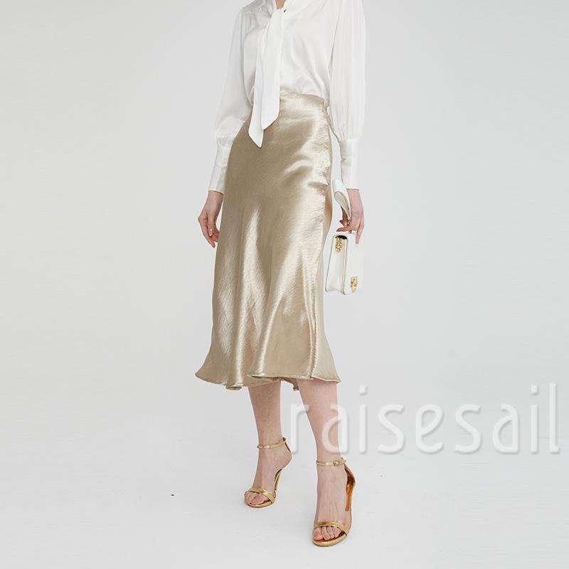 Rs-Women´s High Waist Skirt Glossy Satin Trumpet Skirt Party Skirts Fashion Metallic Shiny Skirt | WebRaoVat - webraovat.net.vn