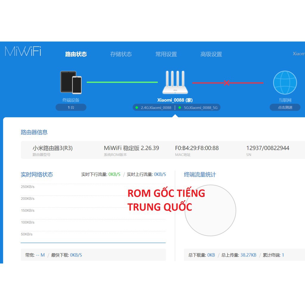 Phát WIFI XIAOMI GEN 3 Router chuẩn AC [ Tiếng Việt ] tốc độ cao Rom PADAVAN