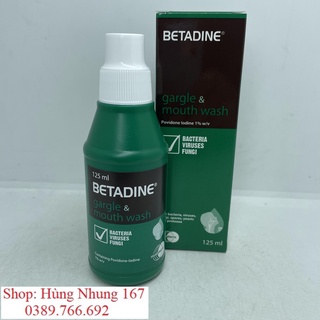 Nước súc miệng và xịt họng betadine