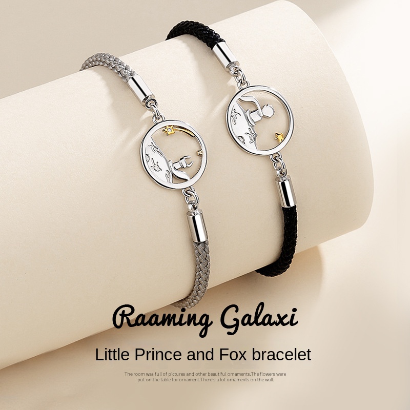 Vòng Tay Dây Bện Mặt Hình Hoàng Tử Bé Và Chú Cáo Cho Cặp Đôi