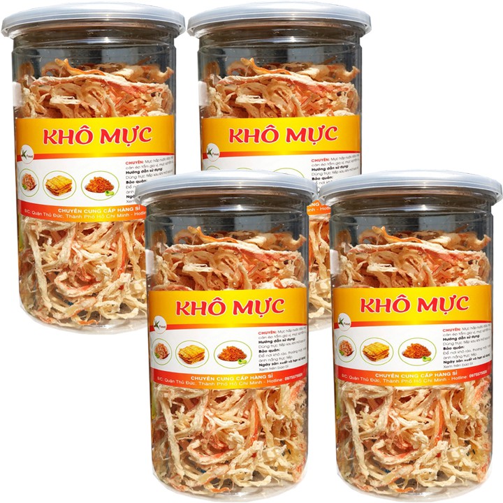 [Combo 2 Hũ] Mực Sợi Nước Dừa Ngọt Thơm Hiệu SK FOOD - Mỗi Hũ 200G