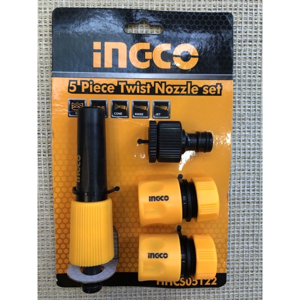 Bộ 5 đầu nối nhanh máy xịt rửa, tưới cây INGCO HHCS05122