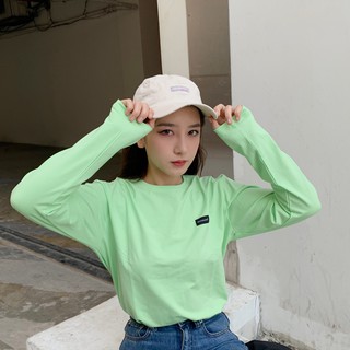 Usthebasic - Áo thun trơn tay dài Unisex Basic