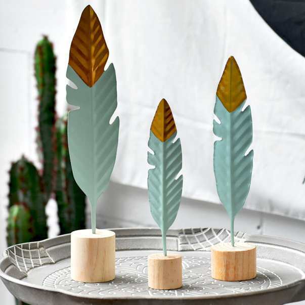 Lông chim decor bàn làm việc, kệ, tủ,phòng khách