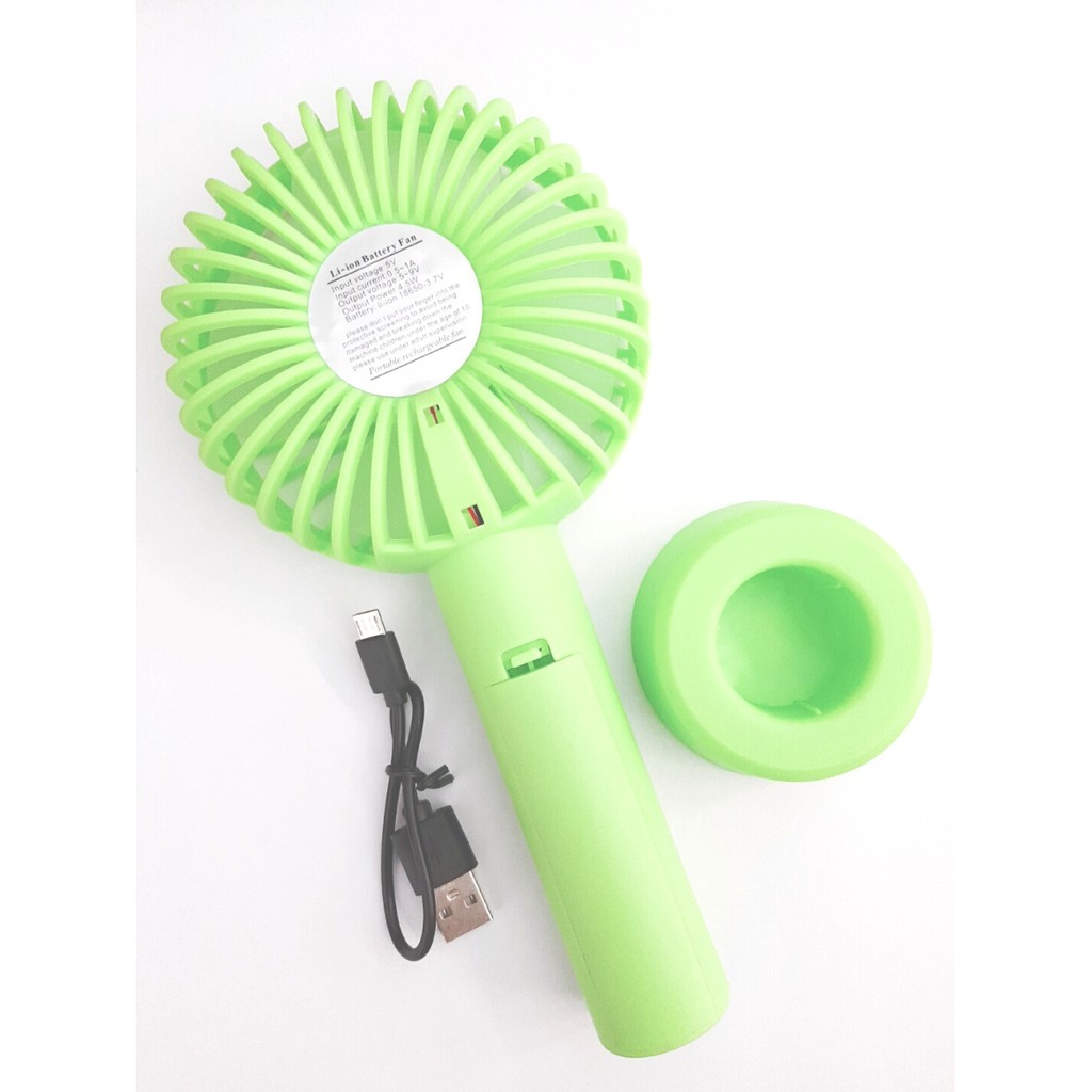 Quạt cầm tay mini tích điện có đế để bàn siêu hot | BigBuy360 - bigbuy360.vn