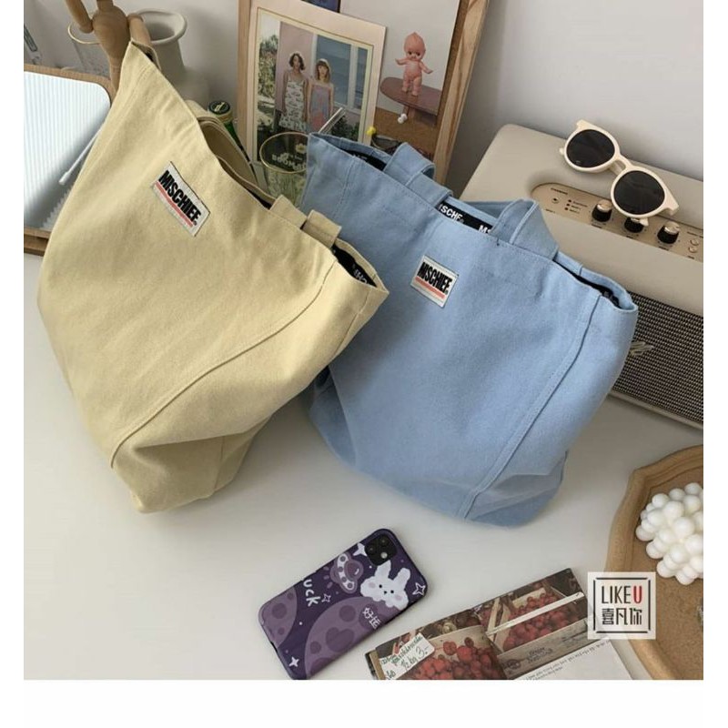 [Mã 252FASHIONSALE giảm 12% đơn 99K] Túi tote vải, túi vải phong cách vintage MIS