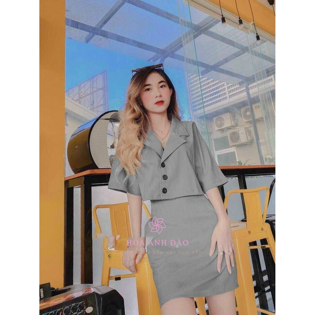 Set Vest Blazer Kèm Chân Váy ( Váy Có Túi ) - Set Vest Blazer Công Sở - Thời Trang Dressery Store