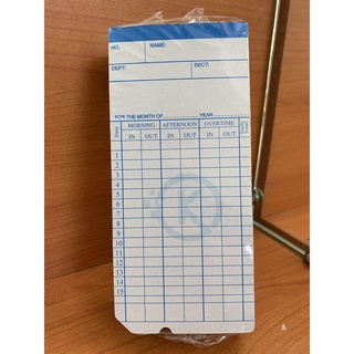 Thẻ giấy chấm công cho các dòng máy chấm công AURORA AC-8 (01 xấp 100 thẻ, 2 màu) - Cty KINGCODE