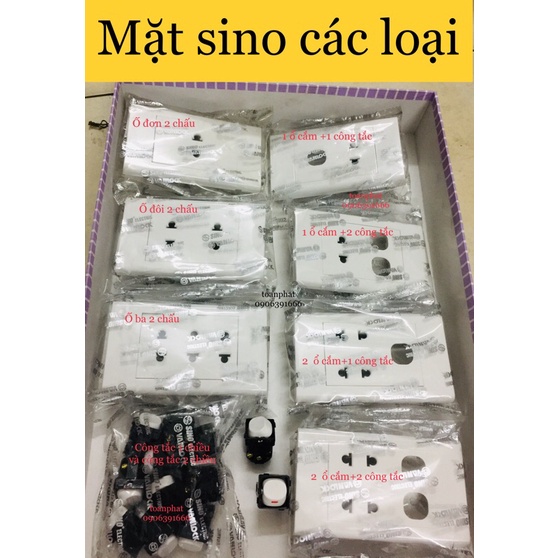 Mặt ổ cắm +công tắc Sino