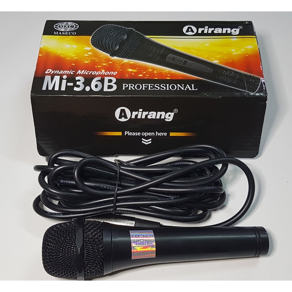 Micro karaoke có dây Arirang chính hãng, dây dài 4.5m