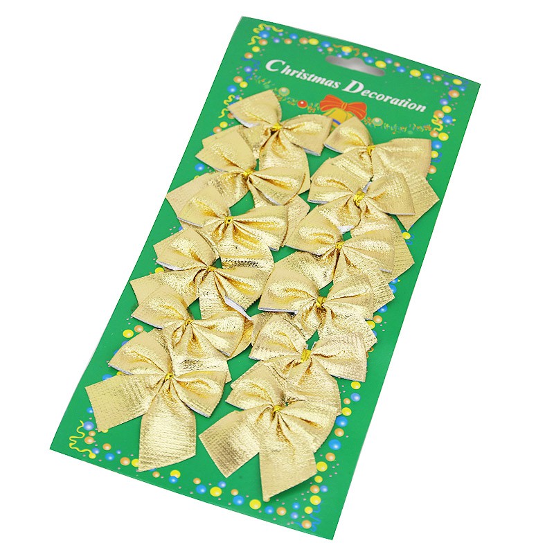 Bộ 12 Nơ Trang Trí Cây Thông Noel 5cm - 6cm