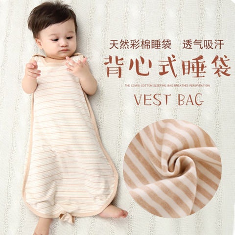 Túi Ngủ Không Tay Chất Liệu Cotton Thời Trang Mùa Hè Cho Bé