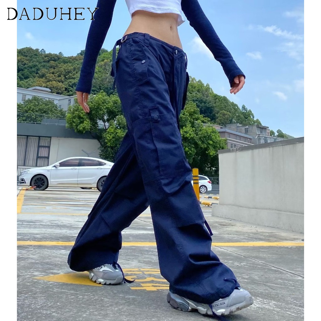 Quần Dài Thể Thao plus Size Thin Phối Nhiều Túi Phong Cách Đường Phố Mỹ Cá Tính Cho Nam Daduhey