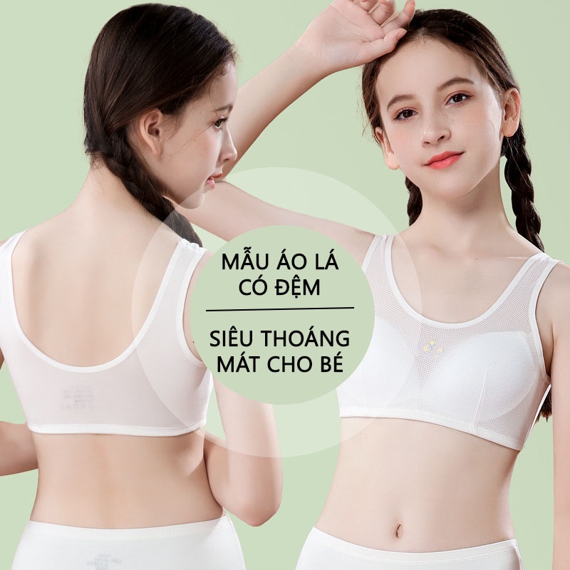 Áo Lá Học Sinh Có Đệm Liền - Vải Modal Siêu Thoáng Cho Bé Cấp 2, Cấp 3