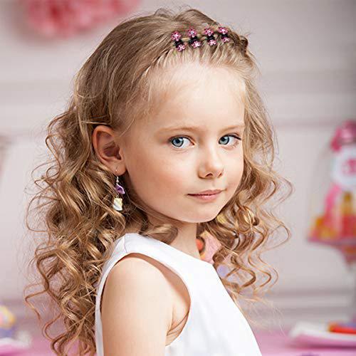 Set 6 kẹp tóc hoa đính đá pha lê cho bé gái
