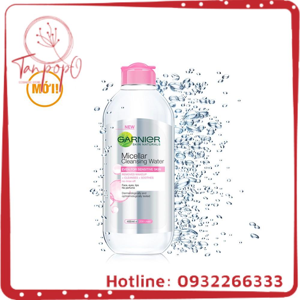 Nước làm sạch và tẩy trang cho mọi loại da Garnier Micellar Water 400ml