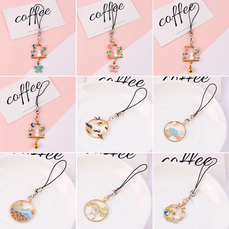 Móc Chìa Khóa Hình Giỏ Hoa/Mèo Dễ Thương Cho Nữ