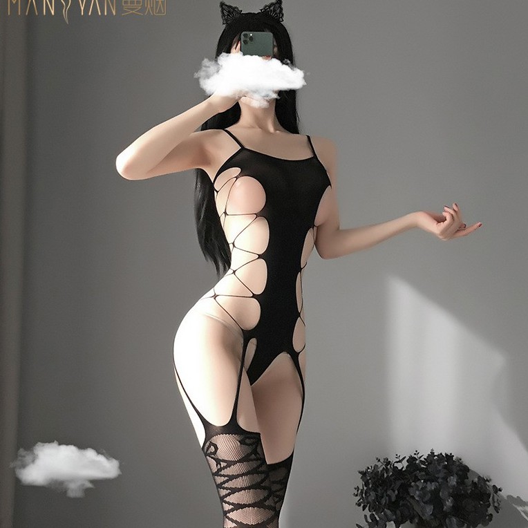 Cosplay sườn xám gợi cảm cho nữ - Đồ lót lọt khe sexy lưới