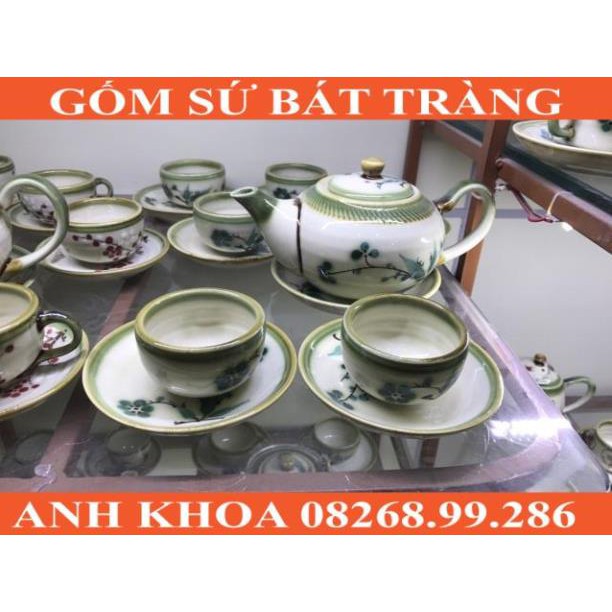 (Chọn mẫu) Ấm chén men tro Bát Tràng - Gốm sứ Bát Tràng Anh Khoa