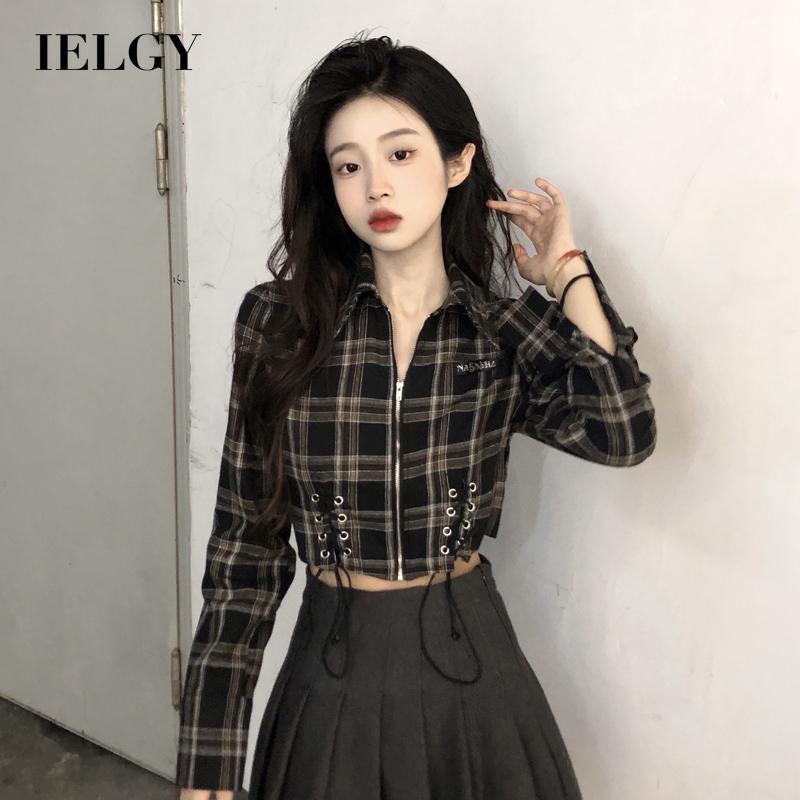 Áo Sơ Mi Tay Dài Cổ POLO Họa Tiết Kẻ Sọc Thời Trang Cao Cấp Cho Nữ