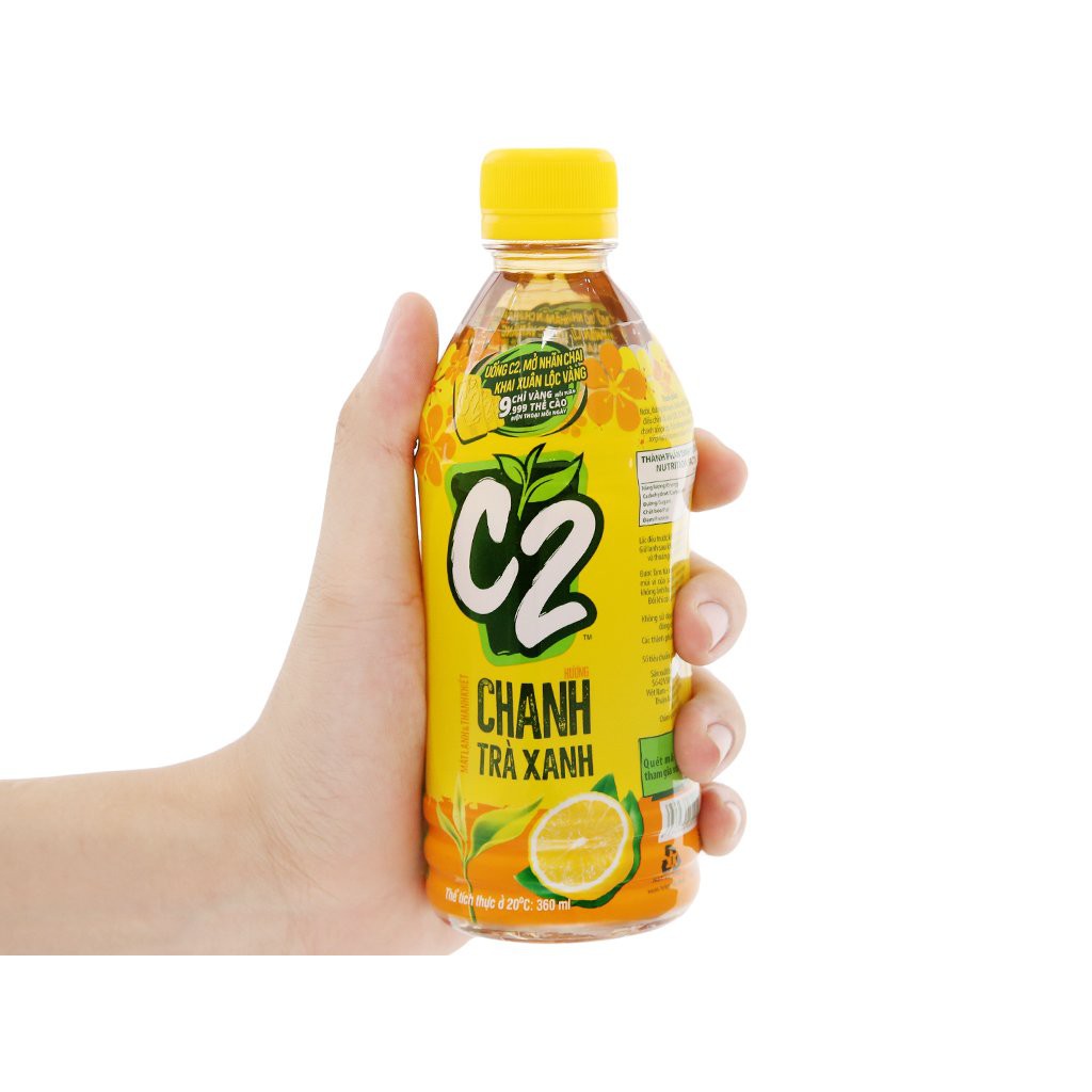 Trà Xanh C2 Hương Chanh Chai Nhựa 360ml Date Luôn Mới